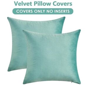 Velvet Pillow Covers in Teal